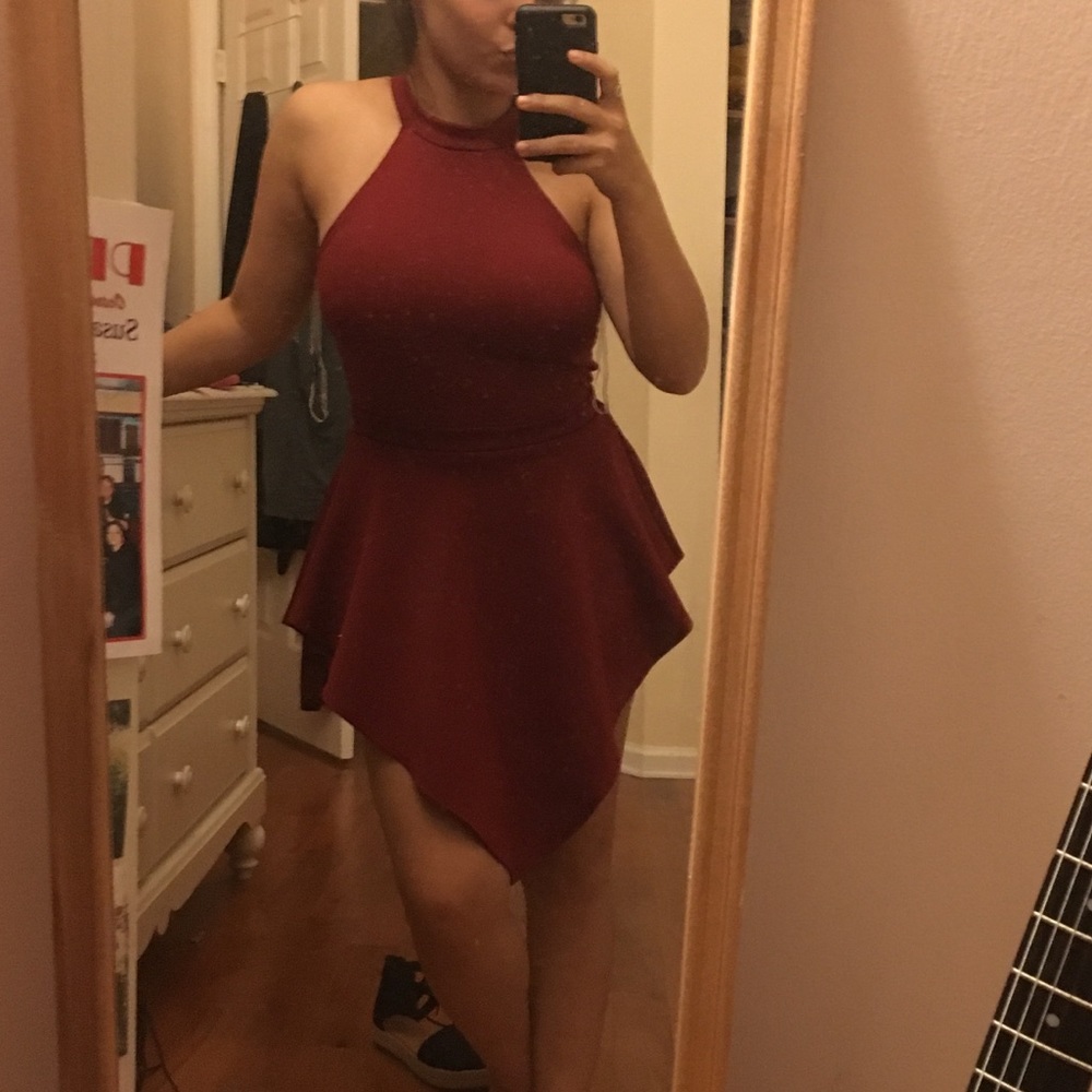 Burgundy dress